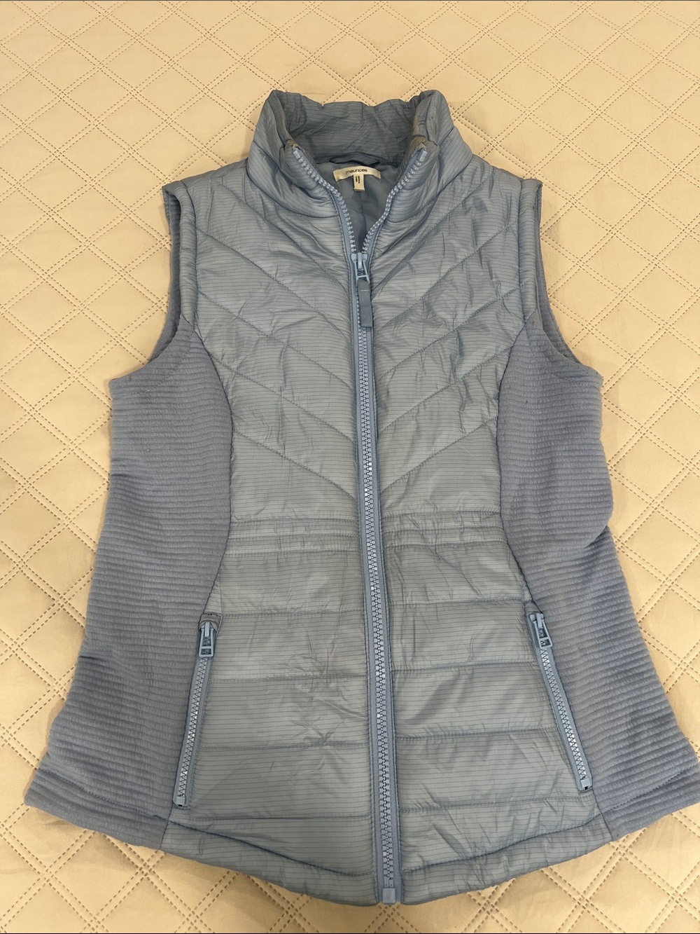 Maurices Powder Blue Quilted Sleeveless Vest